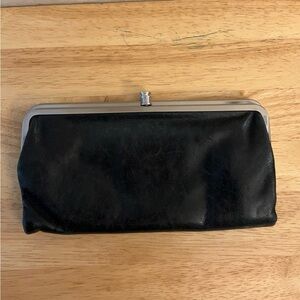 HOBO Black Leather Clutch Wallet